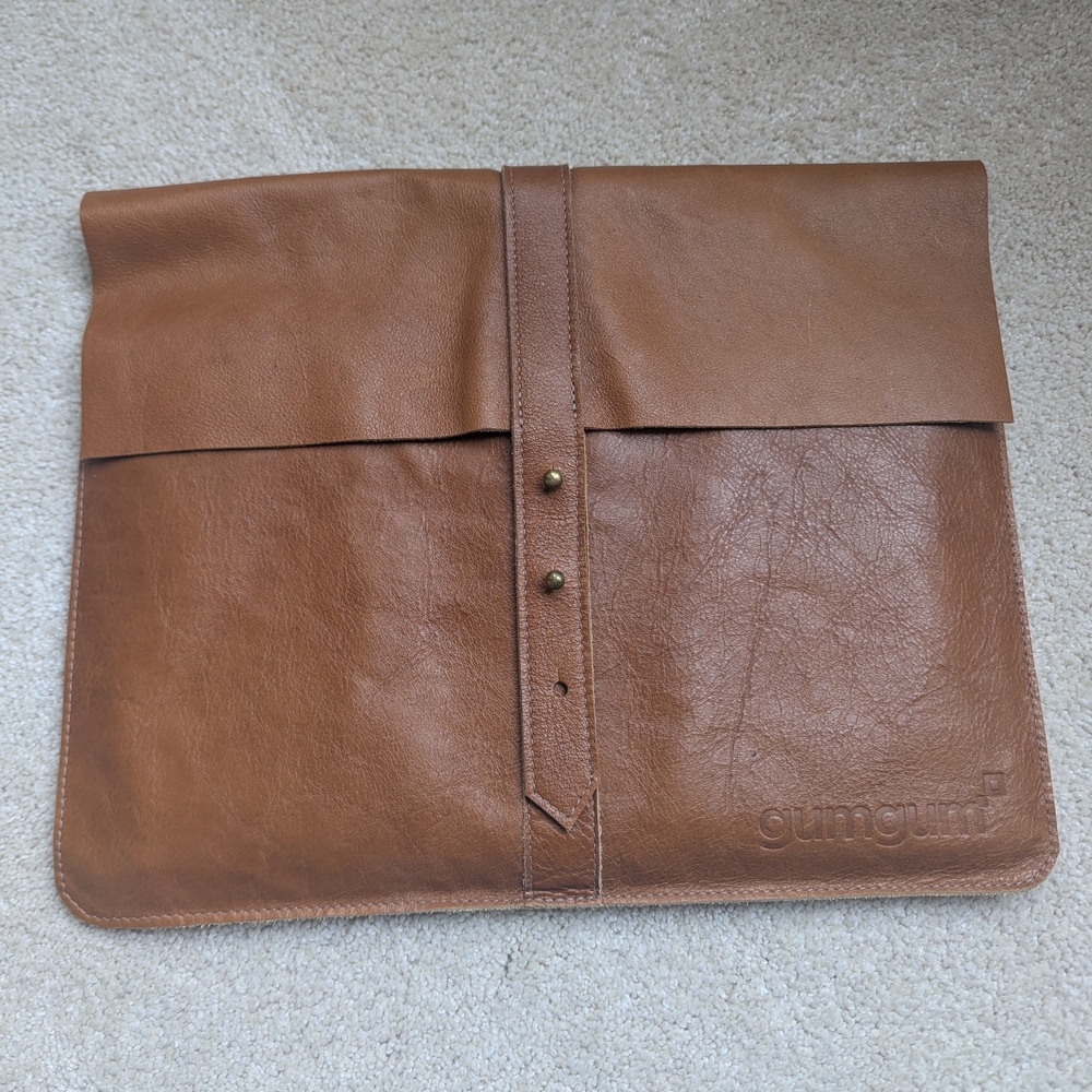 Brown Leather Laptop And Tablet Case